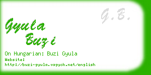 gyula buzi business card
